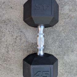 Hex Rubber Dumbbell