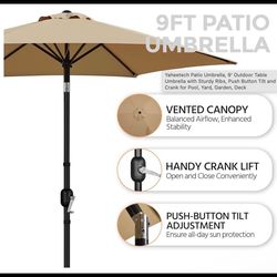Patio Umbrella, 7.5FtOutdoorUmbrella, Table Umbrella, Garden Umbrella, Yard Umbrella, Backyard Umbrella, Pool Umbrella, Sun Umbrella, UV Resistant