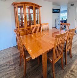 Dining table and Showcase