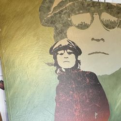 john lennon art print, specifically "john lennon reflections," with a certificate of authenticity