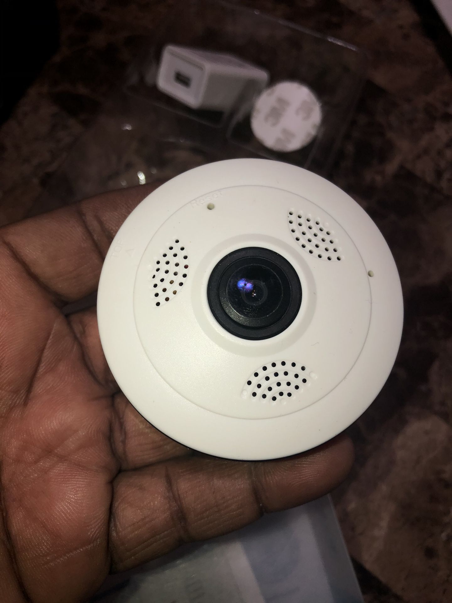 360 pano security camera muti view with sound to listen and push button talk