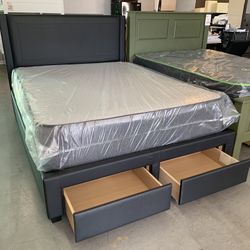 Queen Size Platform Storage Bed 