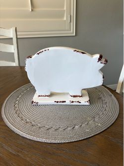 Standing ceramic pig