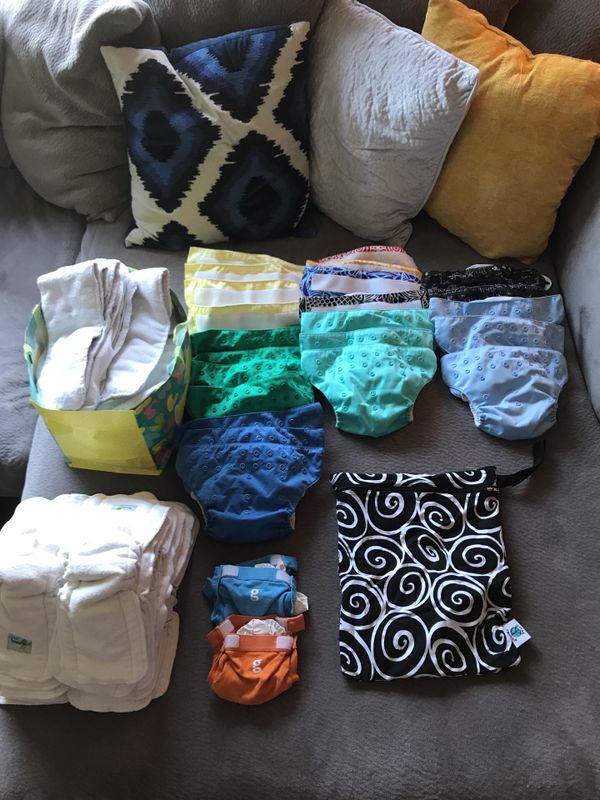 Large Genius Cloth Diaper Lot With Wet Bags And Cd Pail For Large Genius Cloth Diaper Lot With Wet Bags And Cd Pail For In Oregon City Or Offerup