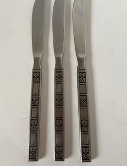 3 MCM Stainless Steel Japan Dinner Knives