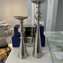 Silver Candle Holders 