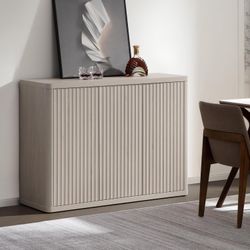 Buffet Cabinet with Storage Accent Sideboard with 3 Doors Modern 46.6" Wide Credenza Fluted Buffet Table Media Console Cabinet Entryway Cabinets for L