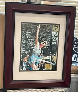 GRATEFUL DEAD BOB WEIR 8" X 10" PHOTO IN BEVELED WOOD FRAME