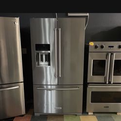 Open Box Kitchen Aid Stainless Steel Bottom Freezer Refrigerator‼️‼️Hot Deal🥵
