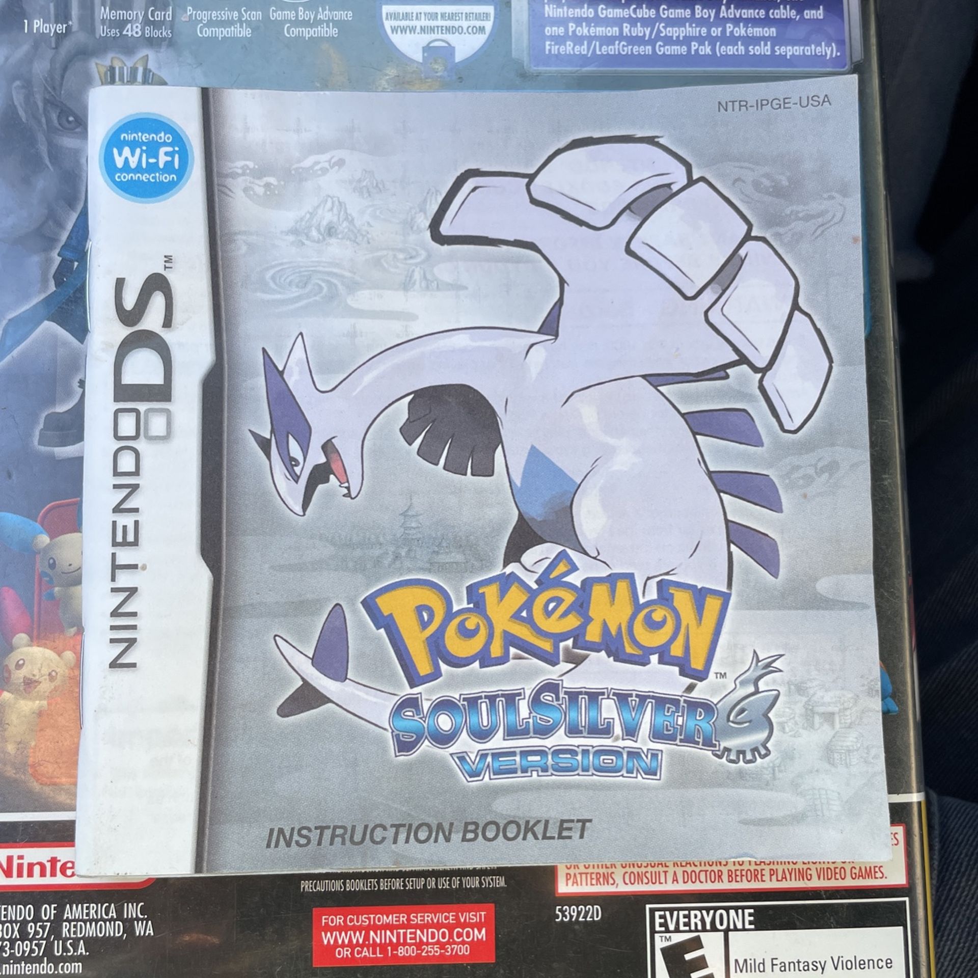 Pokemon Soul Silver Manual Only