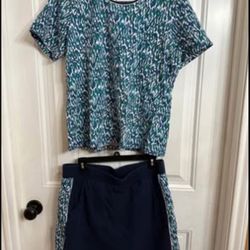 2 Piece Top And Skirt. Medium 