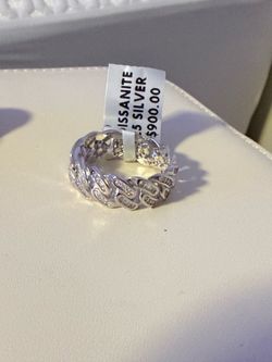 Cuban Ring Size 12 Moissanite all around