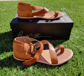 Donald J Pliner Daun Tan Women’s Leather Wedge Sandals Size 7.5 Women's (Used)