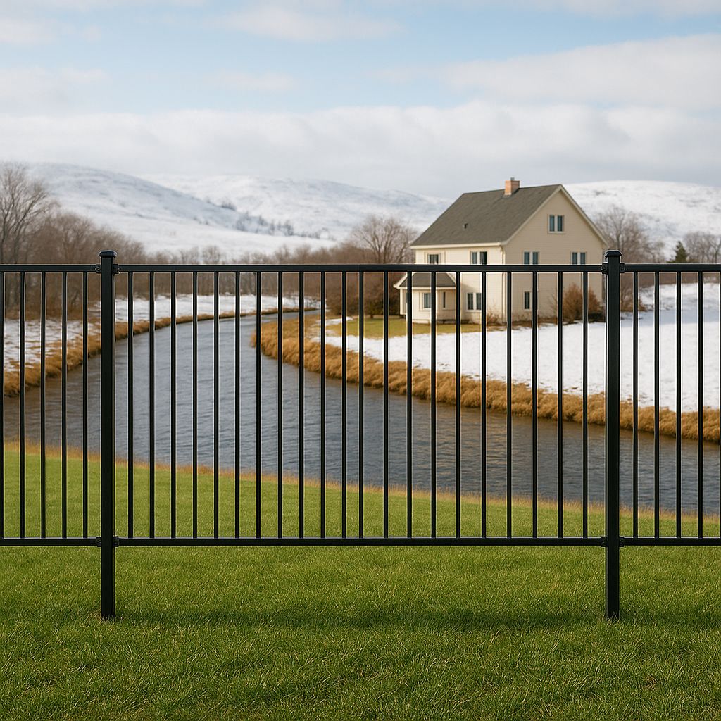 New 60“Hx94"W Metal Fence Flat Top