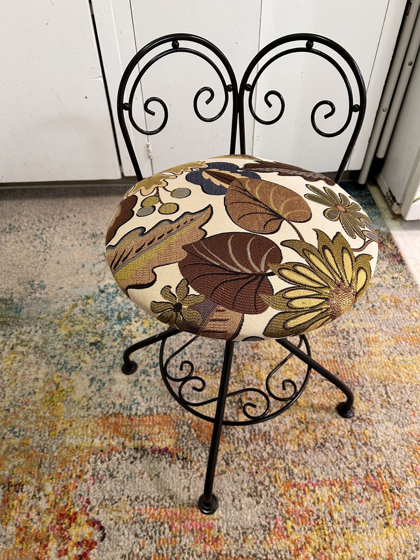 Vintage Pacsco mcm vanity swivel chair Stool  seat adjustable height