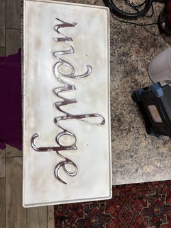 Vintage Metal INDULGE Sign