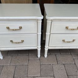 Faux Bamboo Night Stands 