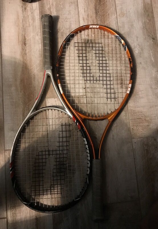 Set of prince tennis rackets