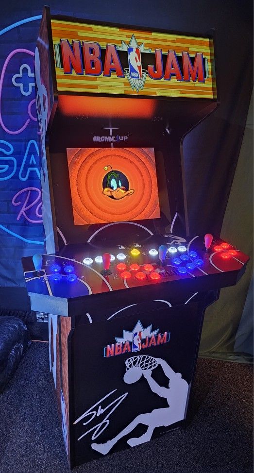Retro Shaq Edition NBA Jam Arcade1up Cabinet With Over 15,000 Video Games