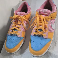 Nike Dunk Low Multicolor Vibrant Easter Candy Sneakers Yellow Pink Purple Blue 