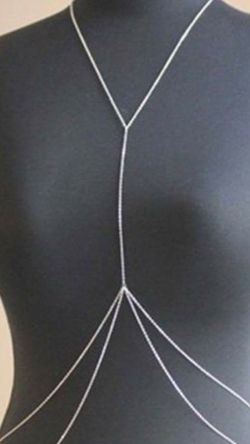 WOMANS GOLD BODY BELLIE WAIST CHAIN BIKINI BEACH HARNESS FOR SIZES 0 - 10.