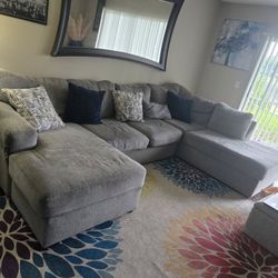 Comfortable Gray Sectional Couch