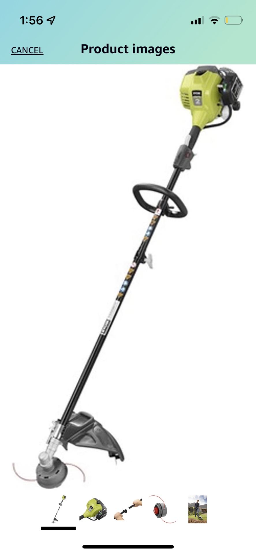 Ryobi 25cc straight Shaft Weed Grass Trimmer With Hedge Attachment