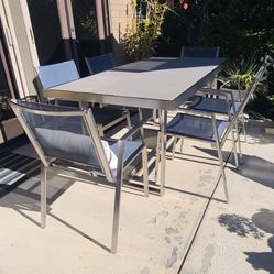 Outdoor Patio Table & 6-Chair Set