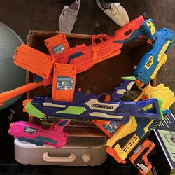 Nerf Guns And Crossbow Plus Many Bullets 