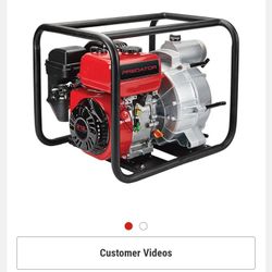 3 Inch Preditor Gas Powered Water pump. 212cc
