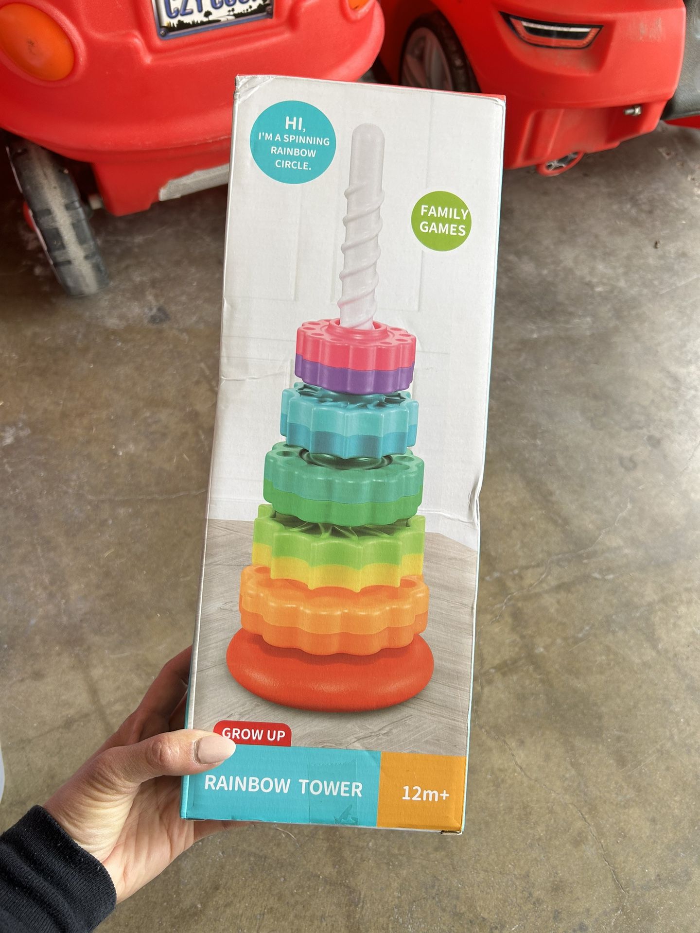 Spinning Rainbow Tower - Baby Toy