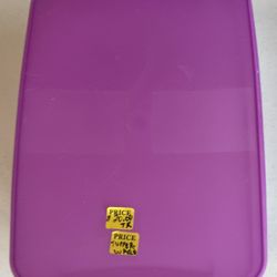 Tupperware Meat container for freezer with 2 removable trays and dividers with handles and lid  