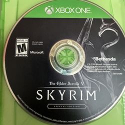 Xbox 1 Skyrim Elder Scrolls V Disk 