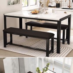 Faux Marble Dining Set
