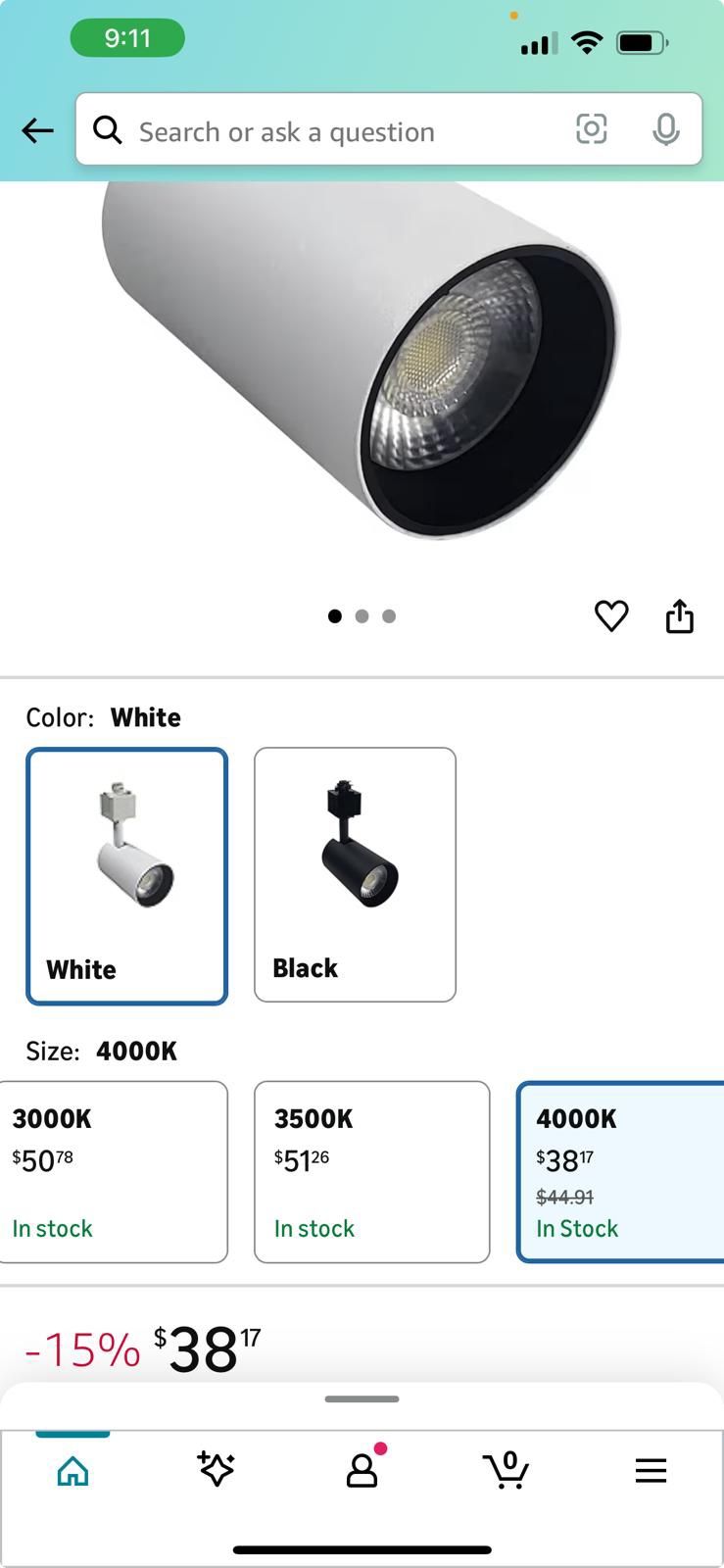 Nora MAX Mini LED Track $20 each Head β 4000K (White) β Brand New (Lot of 24 Available)