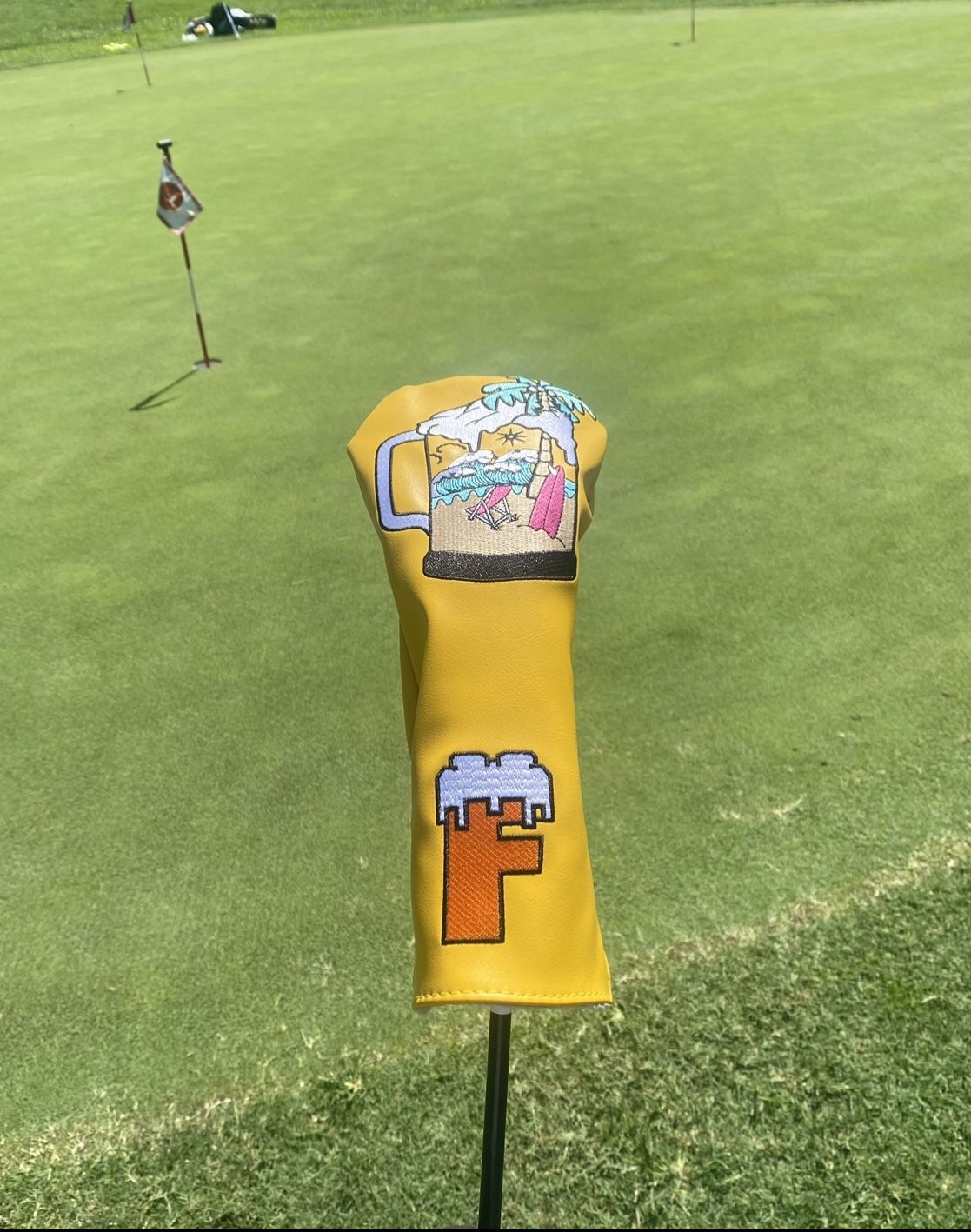Beer golf wood headcover
