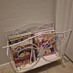 Heavy Duty Wrought Iron Magazine Rack 