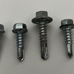 Set of Self Drilling Hex Washer Head Screws