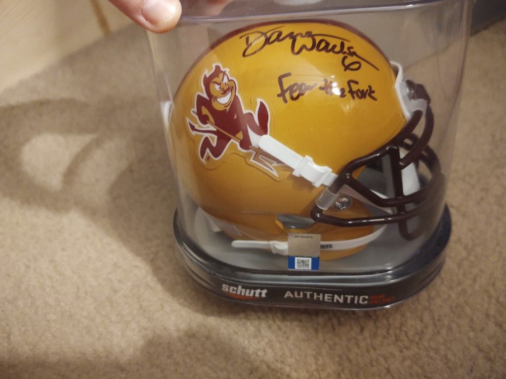 Arizona State University Darren Woodson Signed Mini Helmet