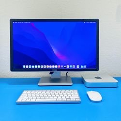 Apple Mac Mini / 24" Dell Full HD Display / 2.6GHz Intel Core i5 / WiFi / 1TB Disk / 8GB RAM - macOS 12 Monterey
