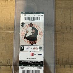 Vin Scully Last Game Ticket