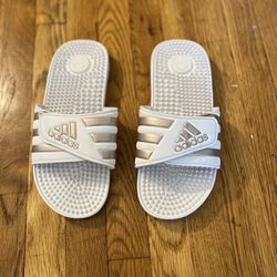 White Adidas Sandals Size 7 
