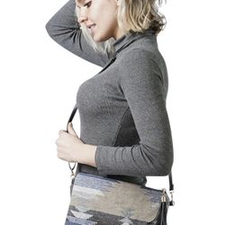 Anthropologie Style Fashion Plaid and Check Print Crossbody Clutch Shoulder Bag