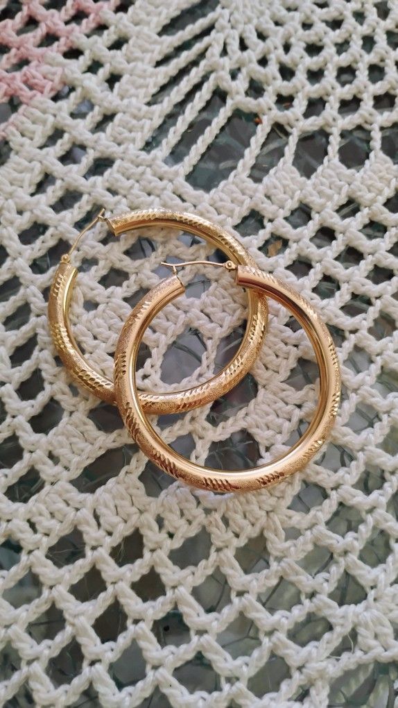 14K Hold Hoop Earrings Yes, They Are Available