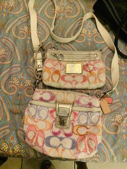 Crossbody purse and little makeup bag coach