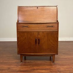 Vintage Mid Century Teak Secretary Desk - Many More Items In Stock!