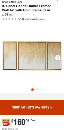 3-Piece Gold Hombre Wall Art