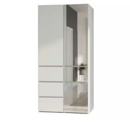 Klair Living Elise Collection-32 in. W White Modular Slim 4-Drawer Freestanding Features 4-Shelf Woo