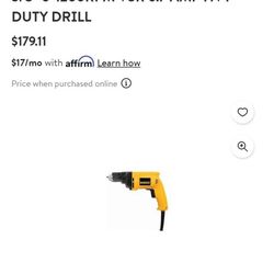 DeWalt Corded Drill 