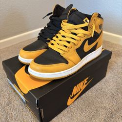 AIR JORDAN 1 RETRO HIGH OG GS POLLEN/WHITE-BLACK SIZE 6.5 YOUTH